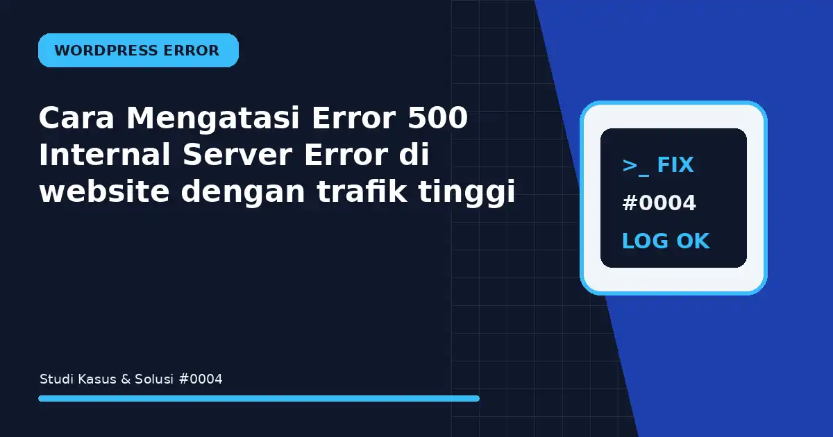 cara mengatasi error 500 internal server error di website dengan trafik tinggi