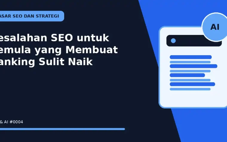 Kesalahan SEO untuk Pemula yang Membuat Ranking Sulit Naik