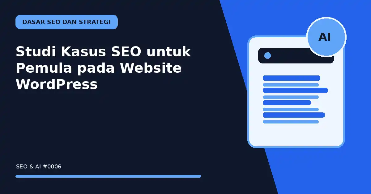 studi kasus seo untuk pemula pada website wordpress