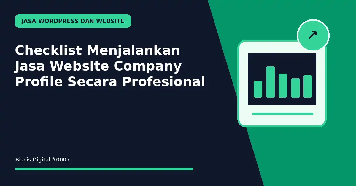 menjalankan jasa website company profile secara profesional