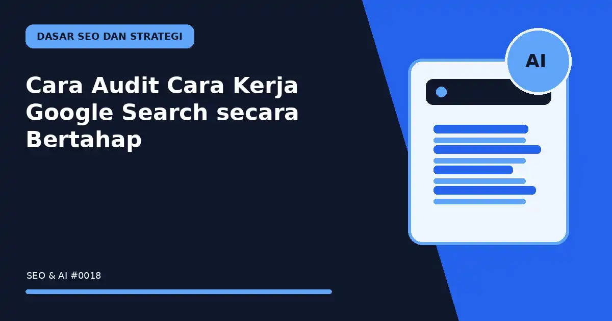 Cara Audit Cara Kerja Google Search secara Bertahap