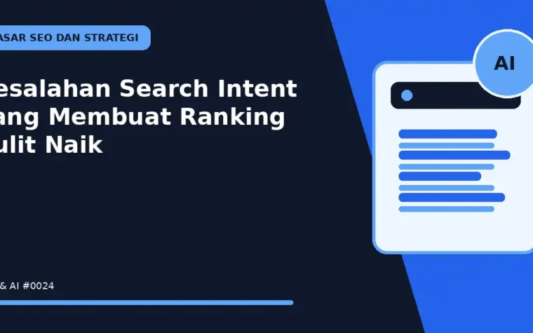 Kesalahan Search Intent yang Membuat Ranking Sulit Naik