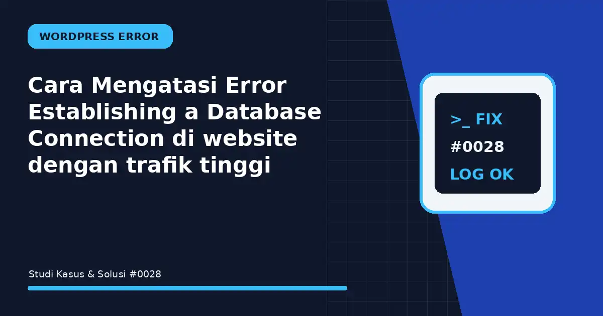 cara mengatasi error establishing a database connection di website dengan trafik tinggi