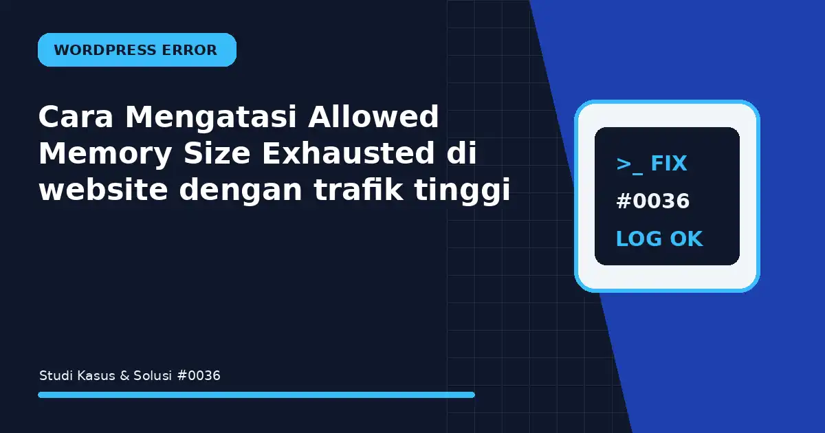 cara mengatasi allowed memory size exhausted di website dengan trafik tinggi