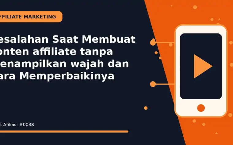 Kesalahan Saat Membuat konten affiliate tanpa menampilkan wajah dan Cara Memperbaikinya