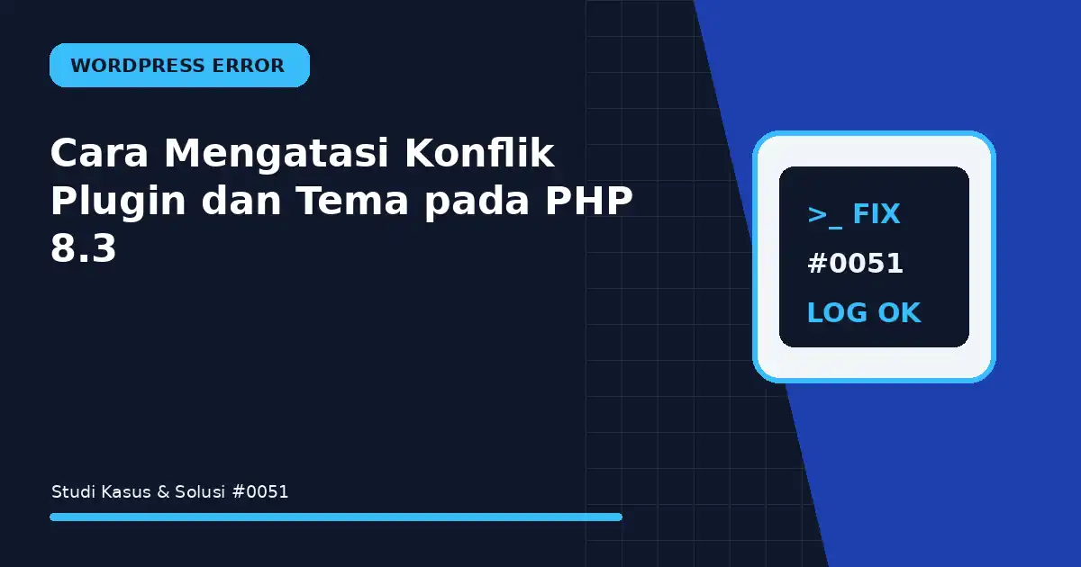 cara mengatasi konflik plugin dan tema pada php 8.3
