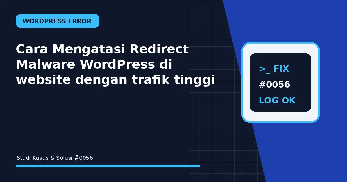 Cara Mengatasi Redirect Malware WordPress di website dengan trafik tinggi