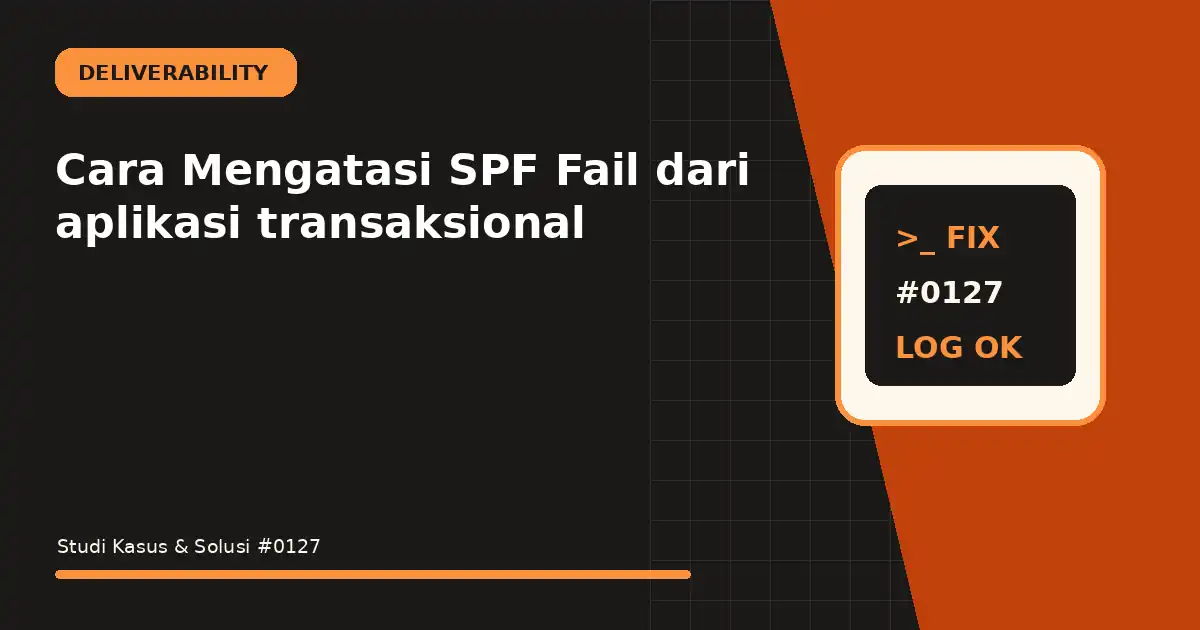 cara mengatasi spf fail dari aplikasi transaksional