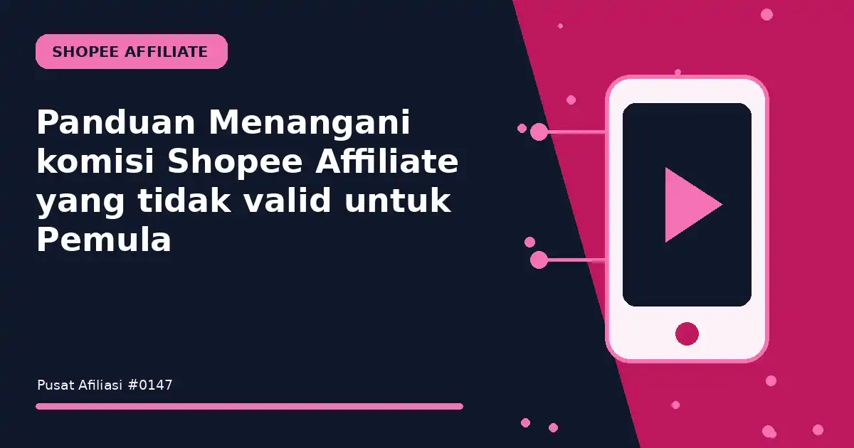 Panduan Menangani komisi Shopee Affiliate yang tidak valid untuk Pemula