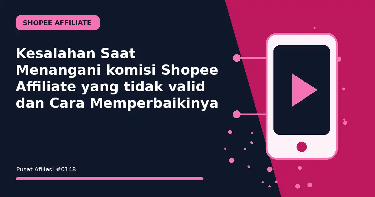 Kesalahan Saat Menangani komisi Shopee Affiliate yang tidak valid dan Cara Memperbaikinya