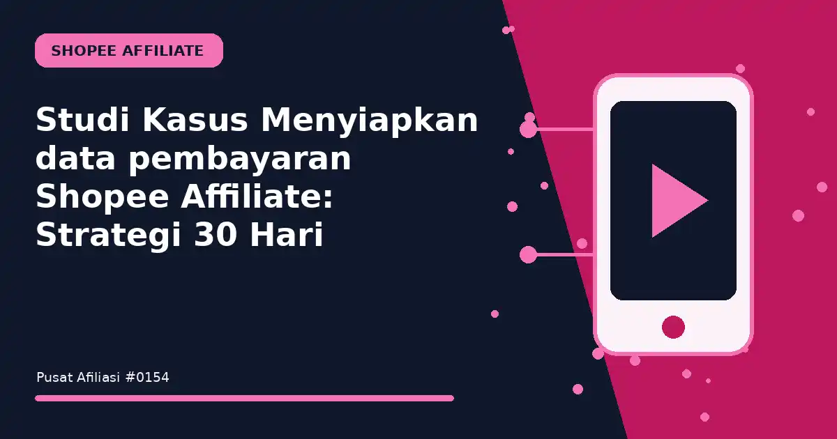Studi Kasus Menyiapkan data pembayaran Shopee Affiliate: Strategi 30 Hari