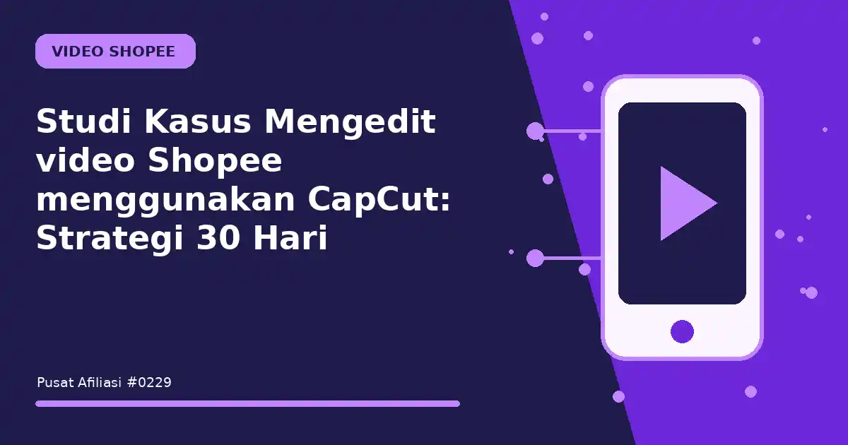 Studi Kasus Mengedit video Shopee menggunakan CapCut: Strategi 30 Hari