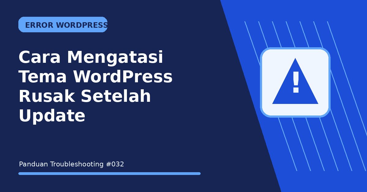 Cara Mengatasi Tema WordPress Rusak Setelah Update