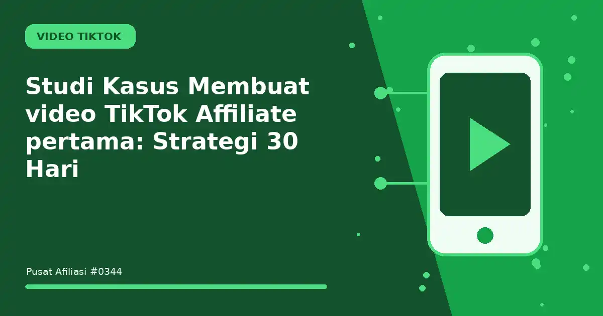 Studi Kasus Membuat video TikTok Affiliate pertama: Strategi 30 Hari