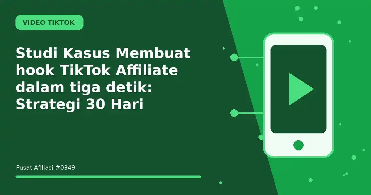 Studi Kasus Membuat hook TikTok Affiliate dalam tiga detik: Strategi 30 Hari