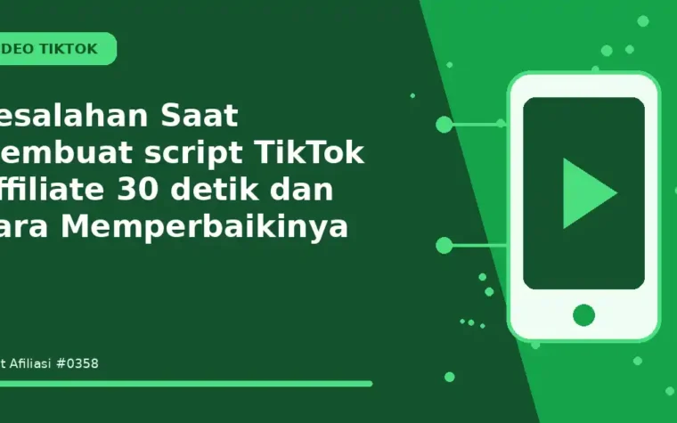 Kesalahan Saat Membuat script TikTok Affiliate 30 detik dan Cara Memperbaikinya