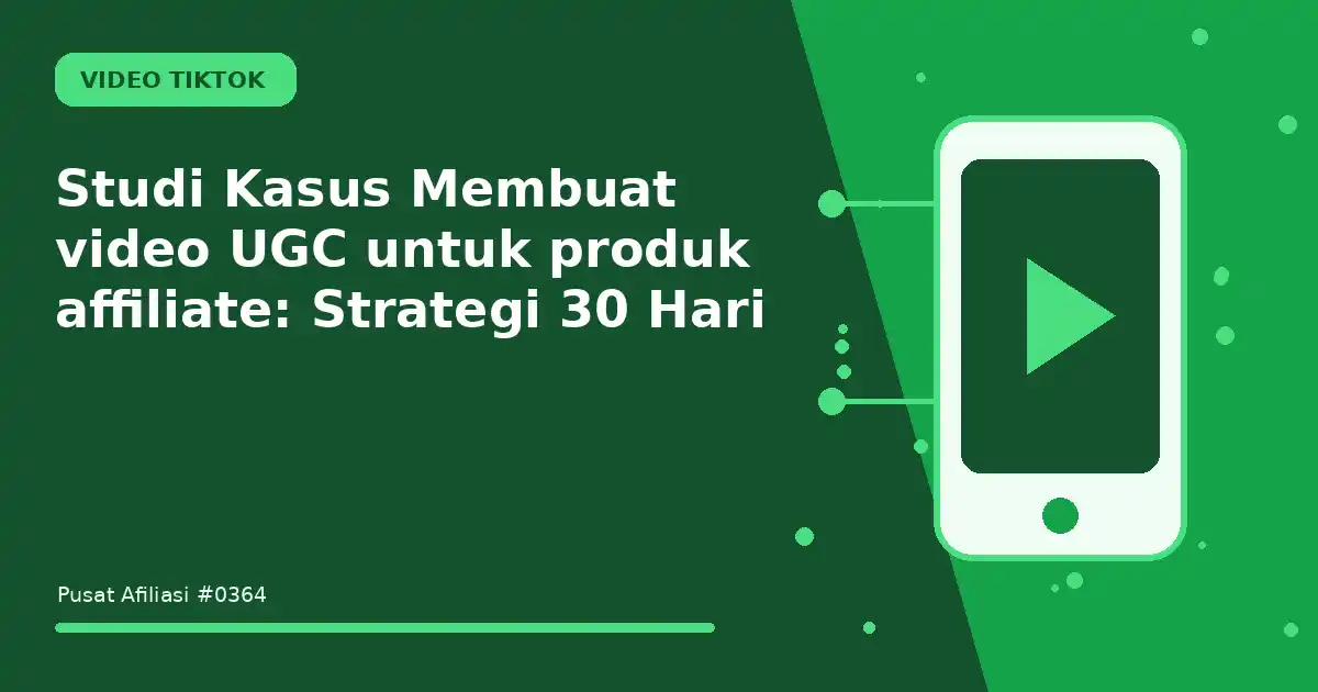 Studi Kasus Membuat video UGC untuk produk affiliate: Strategi 30 Hari