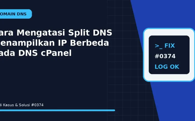Cara Mengatasi Split DNS Menampilkan IP Berbeda pada DNS cPanel