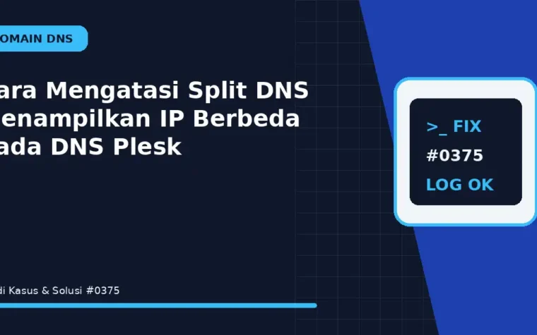 Cara Mengatasi Split DNS Menampilkan IP Berbeda pada DNS Plesk