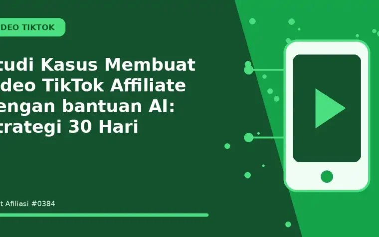 Studi Kasus Membuat video TikTok Affiliate dengan bantuan AI: Strategi 30 Hari
