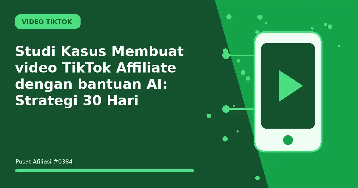 Studi Kasus Membuat video TikTok Affiliate dengan bantuan AI: Strategi 30 Hari