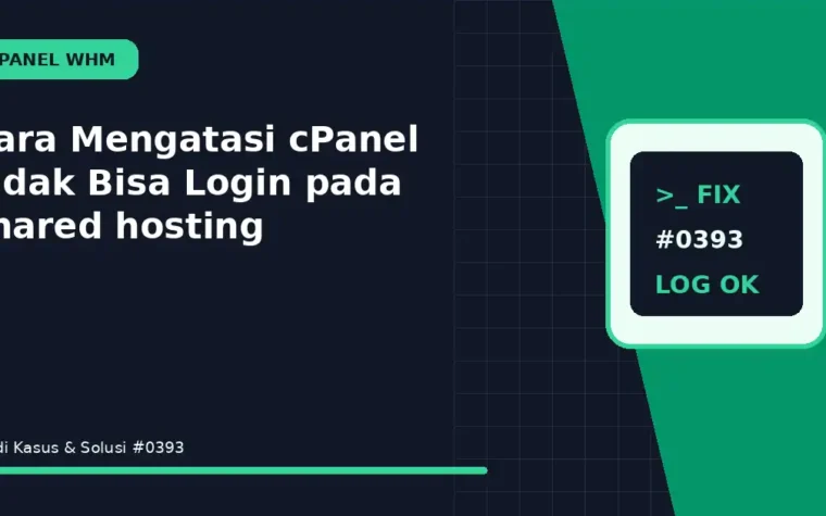 Cara Mengatasi cPanel Tidak Bisa Login pada shared hosting
