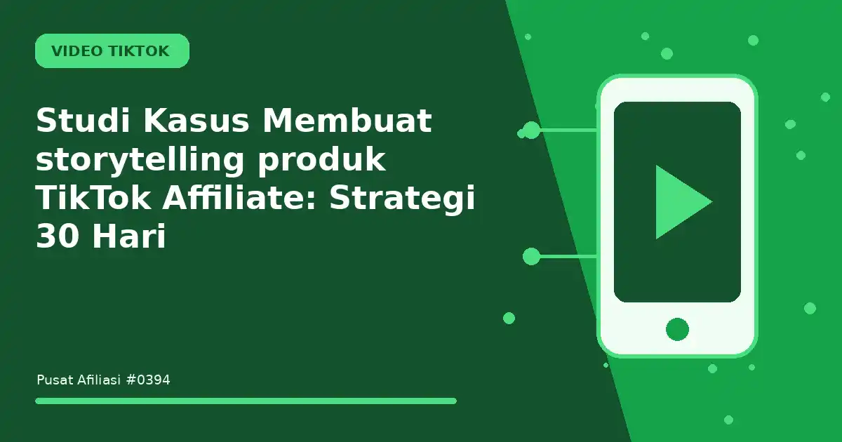 Studi Kasus Membuat storytelling produk TikTok Affiliate: Strategi 30 Hari