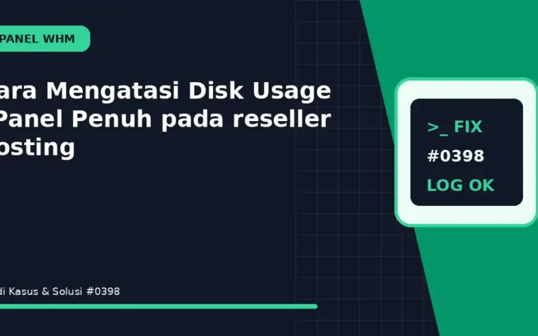 Cara Mengatasi Disk Usage cPanel Penuh pada reseller hosting