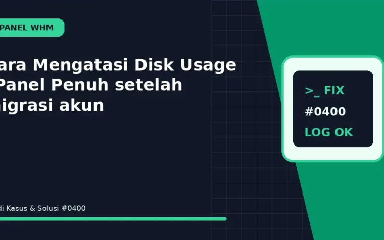 Cara Mengatasi Disk Usage cPanel Penuh setelah migrasi akun