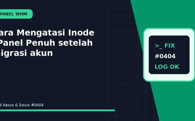 Cara Mengatasi Inode cPanel Penuh setelah migrasi akun
