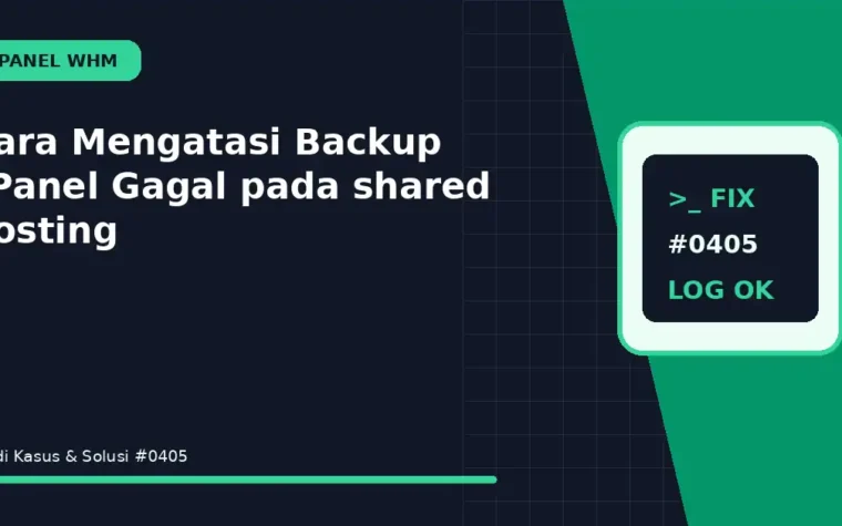 Cara Mengatasi Backup cPanel Gagal pada shared hosting