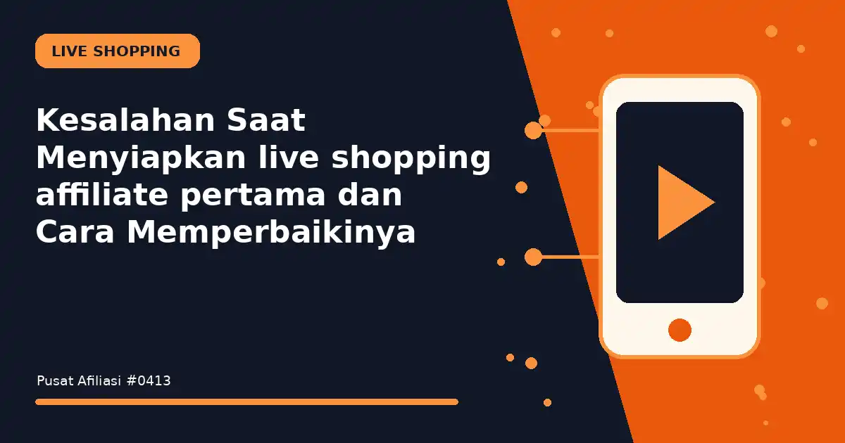 menyiapkan live shopping affiliate pertama