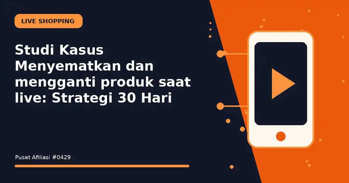 Studi Kasus Menyematkan dan mengganti produk saat live: Strategi 30 Hari