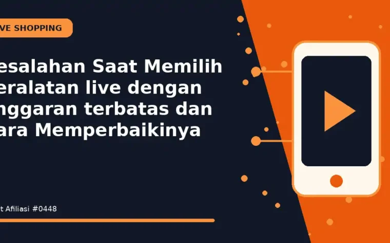 Kesalahan Saat Memilih peralatan live dengan anggaran terbatas dan Cara Memperbaikinya