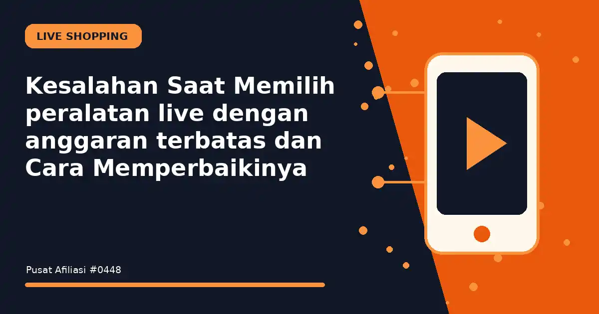 memilih peralatan live dengan anggaran terbatas
