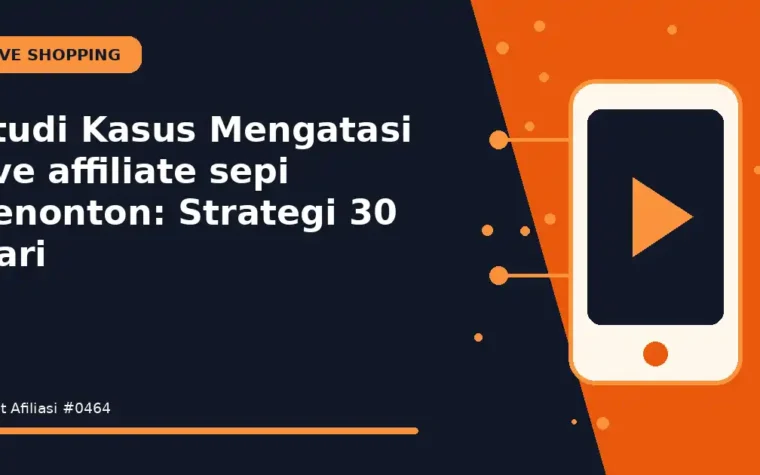 Studi Kasus Mengatasi live affiliate sepi penonton: Strategi 30 Hari