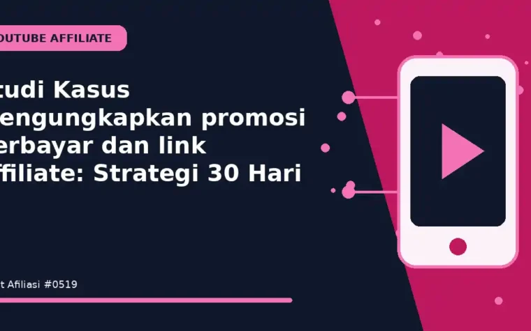 Studi Kasus Mengungkapkan promosi berbayar dan link affiliate: Strategi 30 Hari