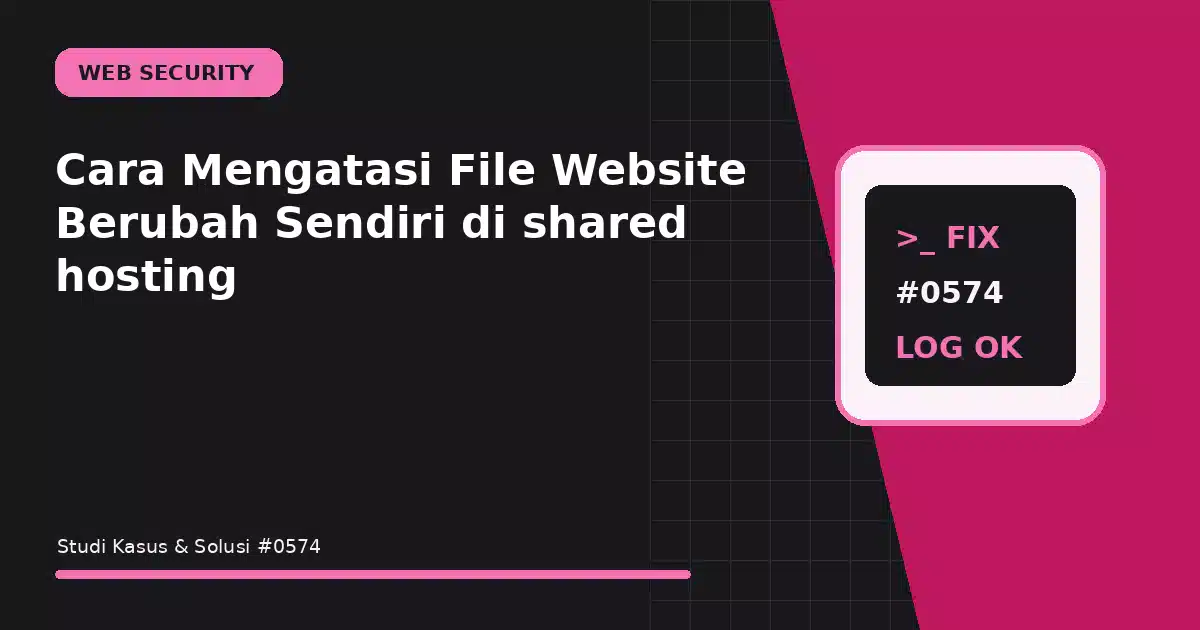 Cara Mengatasi File Website Berubah Sendiri di shared hosting