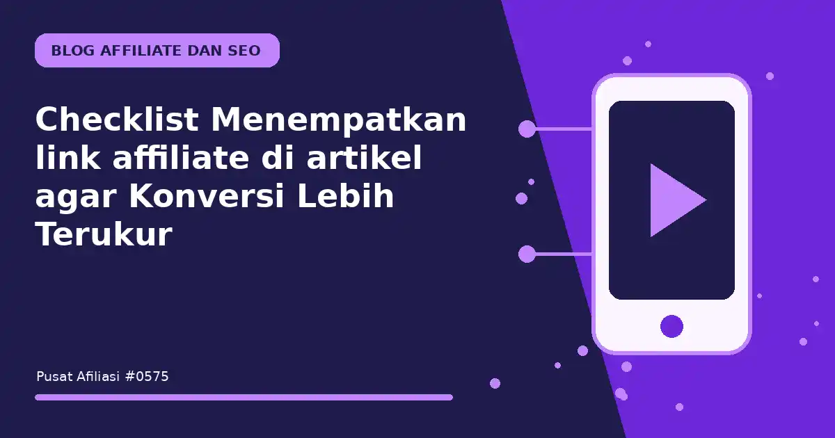 menempatkan link affiliate di artikel
