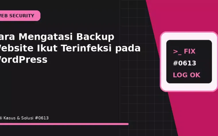 Cara Mengatasi Backup Website Ikut Terinfeksi pada WordPress