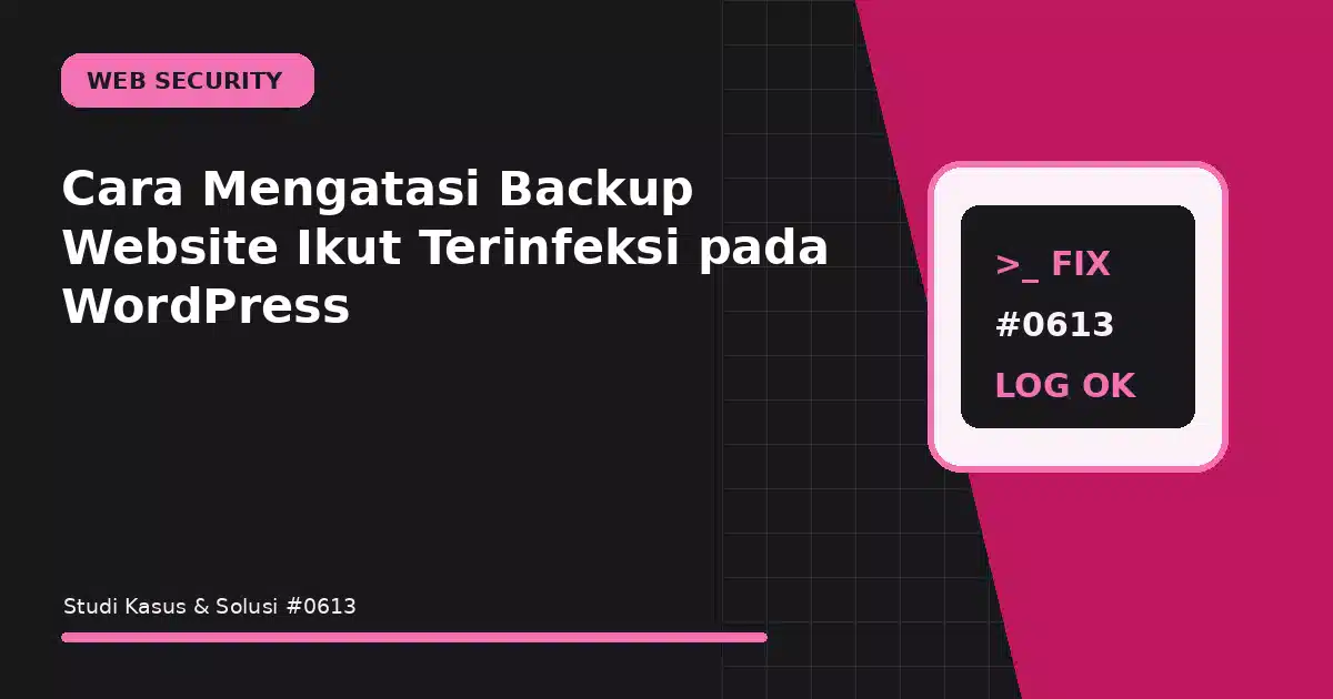 cara mengatasi backup website ikut terinfeksi pada wordpress