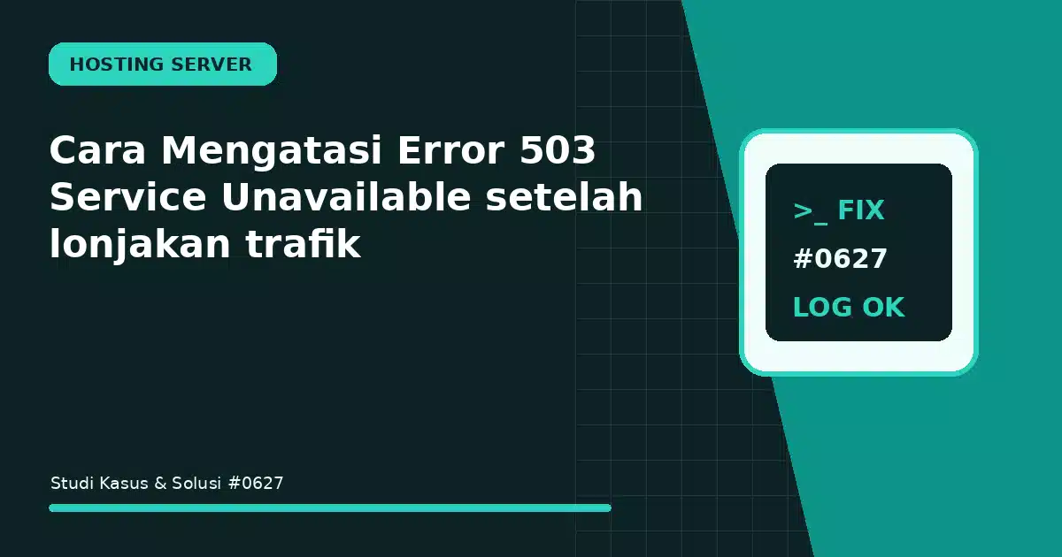 cara mengatasi error 503 service unavailable setelah lonjakan trafik