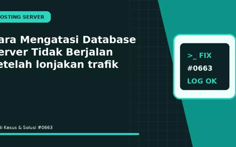 Cara Mengatasi Database Server Tidak Berjalan setelah lonjakan trafik