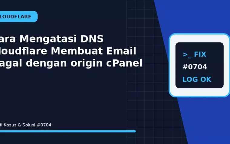 Cara Mengatasi DNS Cloudflare Membuat Email Gagal dengan origin cPanel