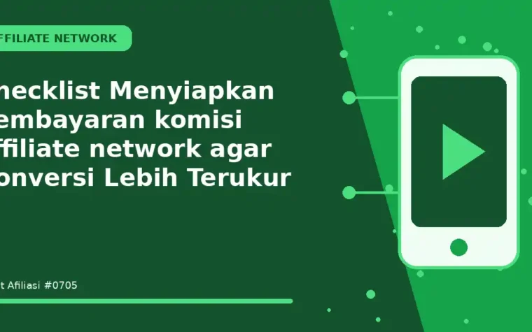 Checklist Menyiapkan pembayaran komisi affiliate network agar Konversi Lebih Terukur