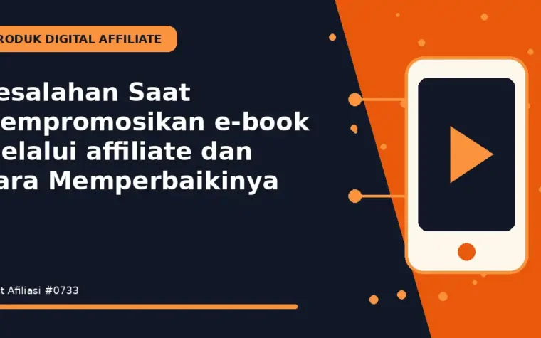 Kesalahan Saat Mempromosikan e-book melalui affiliate dan Cara Memperbaikinya