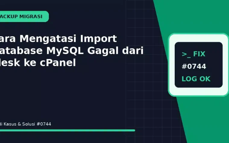 Cara Mengatasi Import Database MySQL Gagal dari Plesk ke cPanel