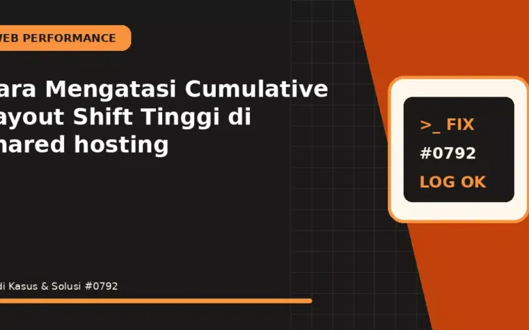 Cara Mengatasi Cumulative Layout Shift Tinggi di shared hosting