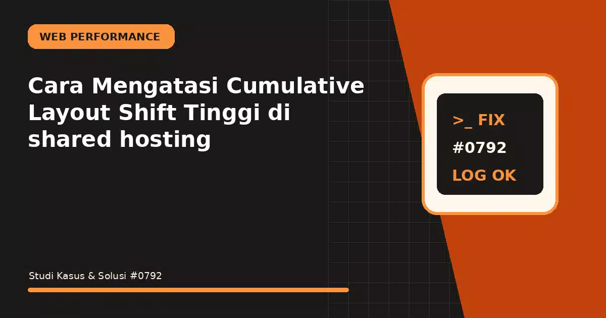 Cara Mengatasi Cumulative Layout Shift Tinggi di shared hosting