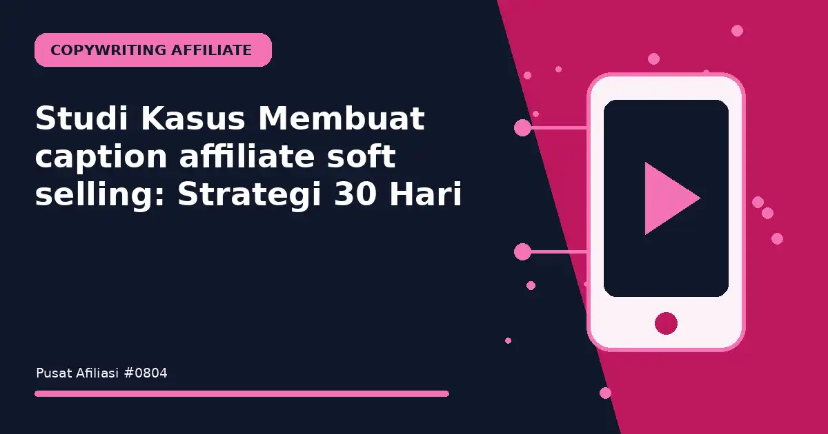 Studi Kasus Membuat caption affiliate soft selling: Strategi 30 Hari